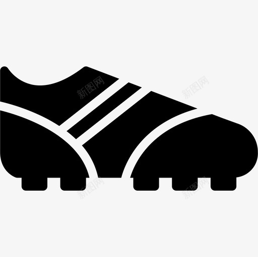 鞋足球22填充图标svg_新图网 https://ixintu.com 填充 足球22 鞋