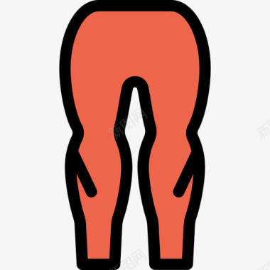 紧身裤野营63直线颜色橙色图标图标