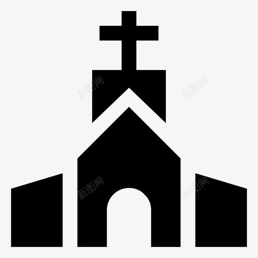 教堂圣地耶稣图标svg_新图网 https://ixintu.com 响应用户界面矢量图标 圣地 崇拜 教堂 神圣建筑 耶稣