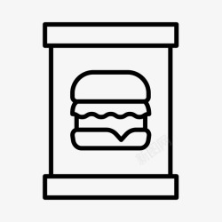 汉堡吧汉堡吧咖啡厅烹饪图标高清图片