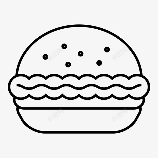 汉堡早餐快餐图标svg_新图网 https://ixintu.com 切片 快餐 早餐 汉堡
