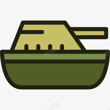 坦克陆军3线性颜色图标图标