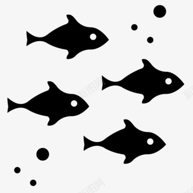 鱼海洋生物26填充图标图标