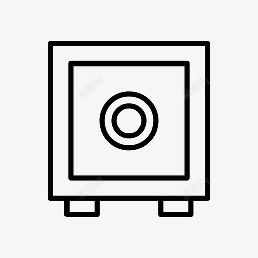 储物柜银行储物柜保险柜图标svg_新图网 https://ixintu.com 保险柜 储物柜 安全储物柜 简单的线图标 银行储物柜