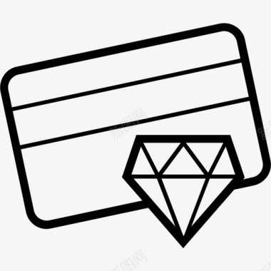 信用卡钻石金钱支付图标图标