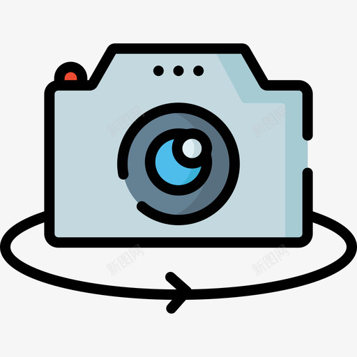 照相摄像机虚拟现实32图标svg_新图网 https://ixintu.com 摄像机 照相 线性彩色 虚拟现实32