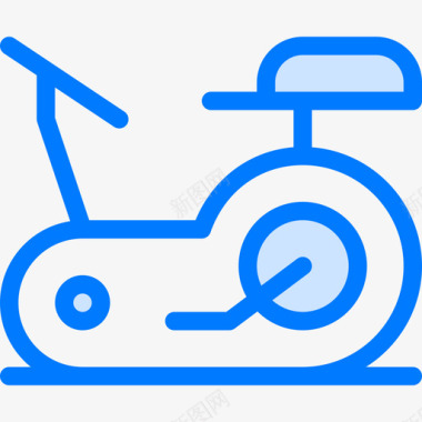 固定自行车健身66蓝色图标图标
