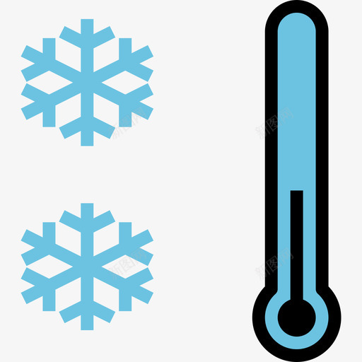 寒冷天气135线性颜色图标svg_新图网 https://ixintu.com 天气135 寒冷 线性颜色