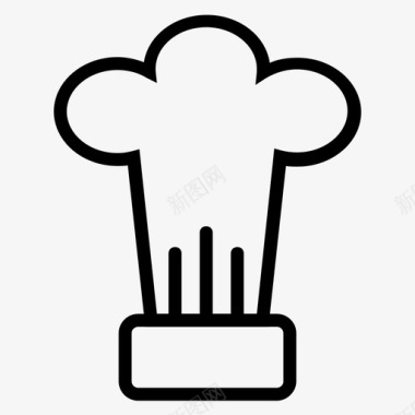 厨师帽烹饪炊具图标图标