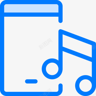 音乐播放器mobile12蓝色图标图标