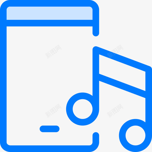 音乐播放器mobile12蓝色图标svg_新图网 https://ixintu.com mobile12 蓝色 音乐播放器