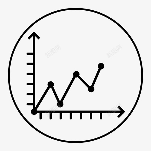 折线图分析财务图标svg_新图网 https://ixintu.com 分析 折线图 日历和图表 统计 财务