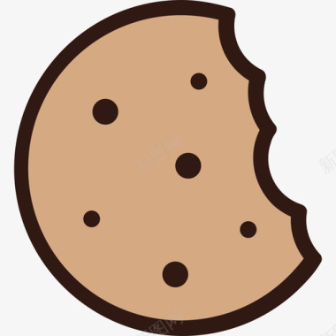 饼干咖啡10原色图标图标