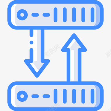 服务器网络托管16蓝色图标图标
