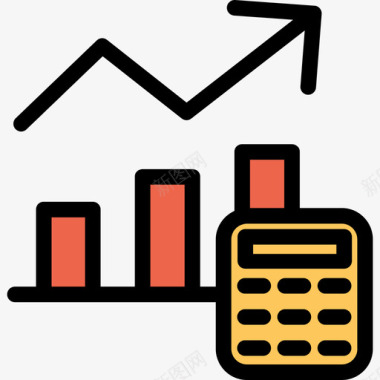 条形图分析和图表线颜色橙色图标图标
