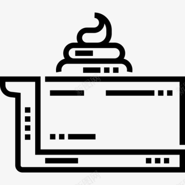 一块蛋糕甜点糖果7线性图标图标