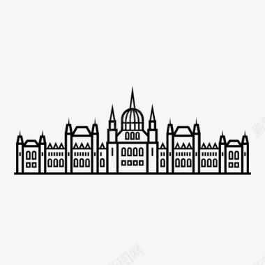 议会大厦政府匈牙利图标图标