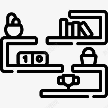 货架家装16线性图标图标