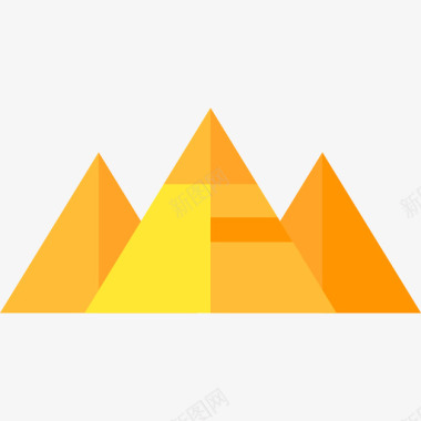 金字塔地标20平坦图标图标