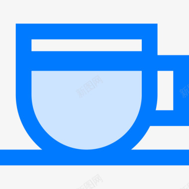 咖啡杯厨房42蓝色图标图标