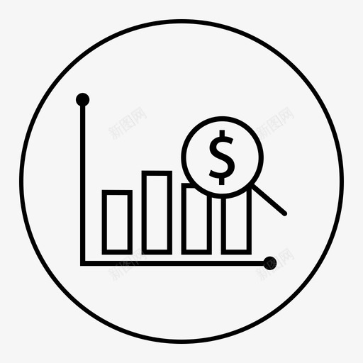 条形图财务报表图标svg_新图网 https://ixintu.com 报表 日历和图表 条形图 统计 财务