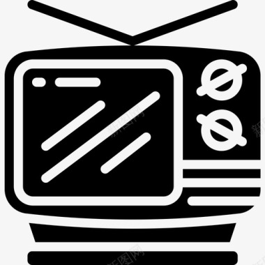 电视八十年代14填充图标图标