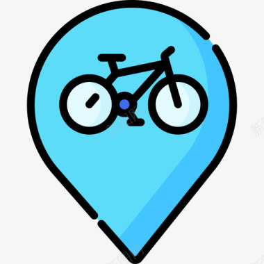 自行车停车场位置59线形颜色图标图标