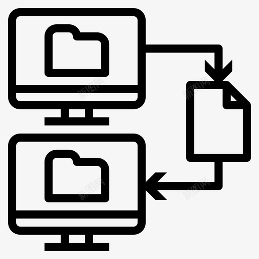 文件传输多媒体网络图标svg_新图网 https://ixintu.com 发送 多媒体 文件传输 网络