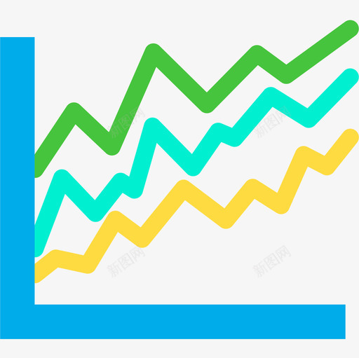 折线图业务239持平图标svg_新图网 https://ixintu.com 业务239 折线图 持平