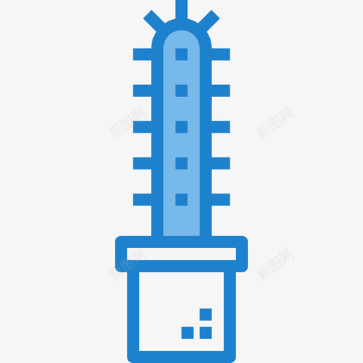 仙人掌仙人掌5蓝色图标svg_新图网 https://ixintu.com 仙人掌 仙人掌5 蓝色