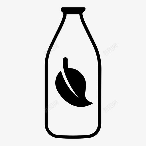 纯牛奶无乳制品素食图标svg_新图网 https://ixintu.com 无乳制品 替代食品 素食 纯牛奶