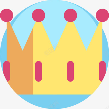 皇冠派对和庆典10平顶图标图标