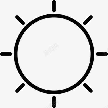 太阳125号天气直线型图标图标