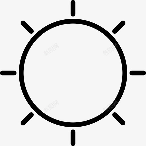 太阳125号天气直线型图标svg_新图网 https://ixintu.com 125号天气 太阳 直线型