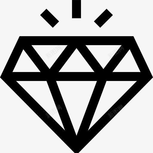 钻石金钱41直线型图标svg_新图网 https://ixintu.com 直线型 金钱41 钻石
