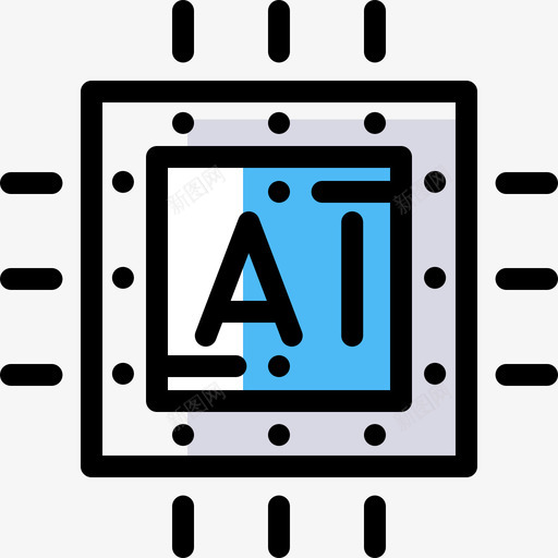 人工智能人工智能25颜色省略图标svg_新图网 https://ixintu.com 人工智能 人工智能25 颜色省略