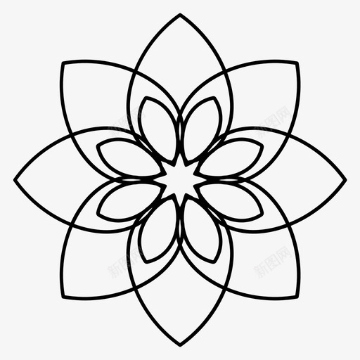 花卉图案元素装饰图标svg_新图网 https://ixintu.com 花卉图案设计元素 装饰