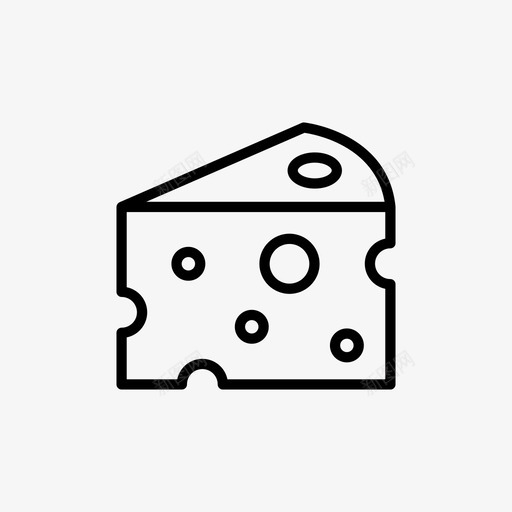 奶酪乳制品食品图标svg_新图网 https://ixintu.com 乳制品 奶酪 简单的线条图标 软奶酪 食品