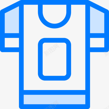 足球衫橄榄球9蓝色图标图标