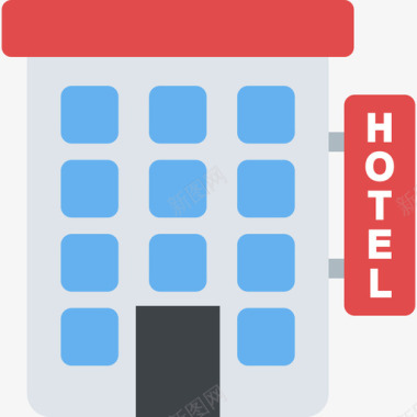 酒店旅游和场所2公寓图标图标