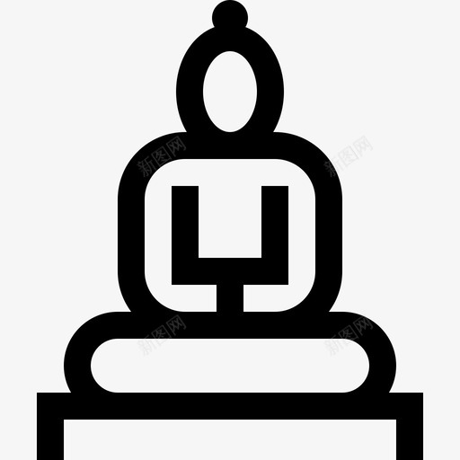 泰国大佛纪念碑17直线图标svg_新图网 https://ixintu.com 泰国大佛 直线 纪念碑17
