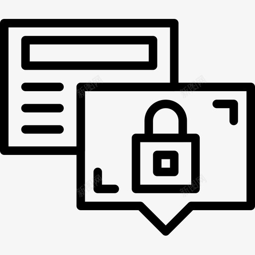 锁定安全73线性图标svg_新图网 https://ixintu.com 安全73 线性 锁定