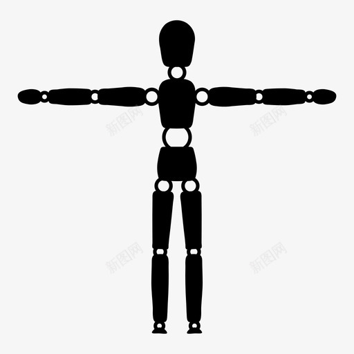 人体模型机器人假人图标svg_新图网 https://ixintu.com 人体模型 人类 仿人机器人 假人 机器人