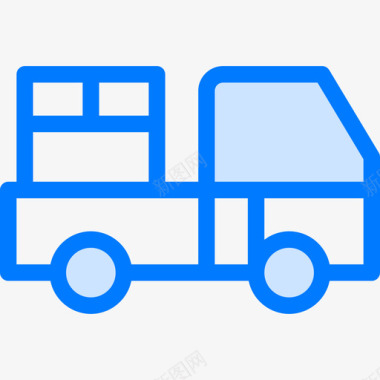 送货车物流26蓝色图标图标