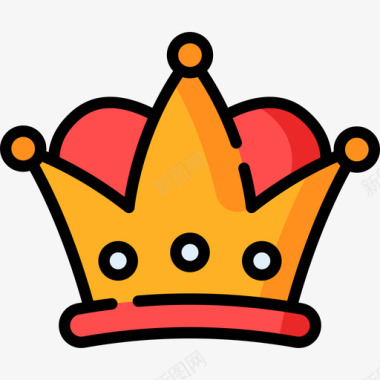 皇冠获胜6线性颜色图标图标