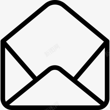 电子邮件接口60线性图标图标