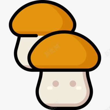 蘑菇野餐第二天线形颜色图标图标
