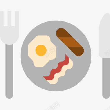 早餐食物100平的图标图标
