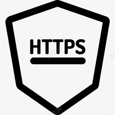 Https保护和安全3线性图标图标