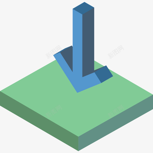 下箭头基本装备19扁平图标svg_新图网 https://ixintu.com 下箭头 基本装备19 扁平